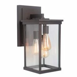 New 😍 13 - 18 In. Craftmade Riviera III Z97Outdoor Wall Lantern 🧨 -Trans Globe Shop detail2CRA2279