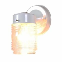 Discount 🥰 7 - 12 In. Design House Jelly Jar Indoor/Outdoor Wall Light 👍 -Trans Globe Shop detail2DHIC773