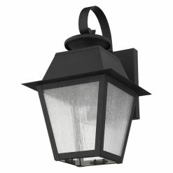 Deals 🤩 Livex Lighting 7 - 12 In. Livex Mansfield 2162-04 1-Light Outdoor Wall Lantern In Black 😍 -Trans Globe Shop detail2LXL1447