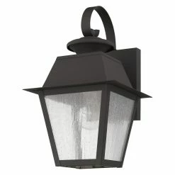 Discount ✨ Livex Lighting 7 - 12 In. Livex Mansfield 2162-07 1-Light Outdoor Wall Lantern In Bronze 🎁 -Trans Globe Shop detail2LXL1448