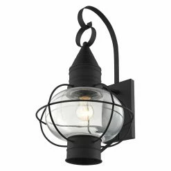 New 🌟 Livex Lighting 19 - 24 In. Livex Newburyport 26904 Outdoor Wall Lantern ⭐ -Trans Globe Shop detail2LXL3017