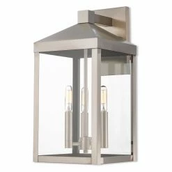 Flash Sale 😉 13 - 18 In. Livex Lighting Nyack 20584 3 Light Outdoor Wall Lantern 🧨 -Trans Globe Shop detail2LXL3270