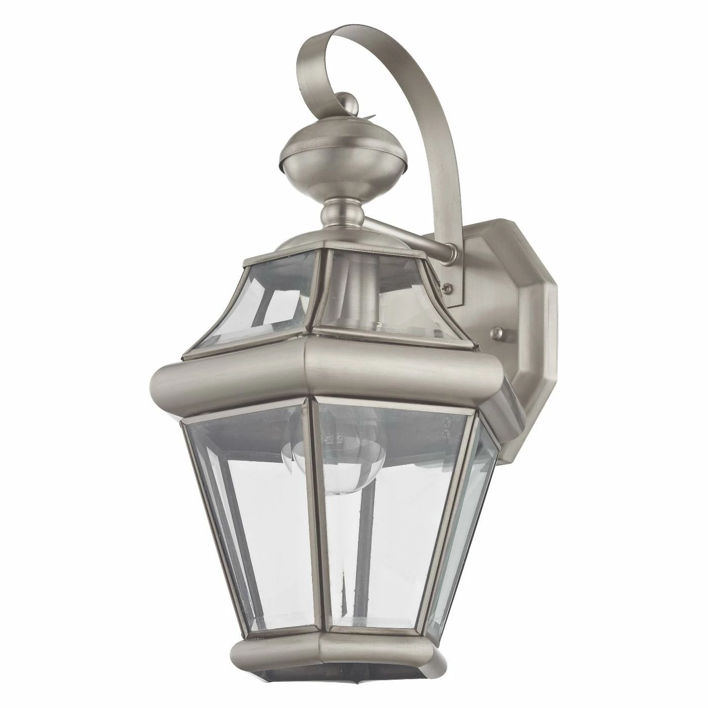 Hot Sale ๐ฅ Livex Lighting 13 - 18 In. Livex Georgetown 2161-91 Outdoor Wall Lantern - 15H In. Brushed Nickel ๐คฉ 8 Hot Sale ๐ฅ Livex Lighting 13 - 18 In. Livex Georgetown 2161-91 Outdoor Wall Lantern - 15H In. Brushed Nickel ๐คฉ - Image 6