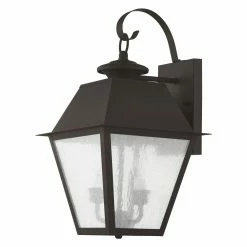 Best reviews of 🔔 Livex Lighting 13 - 18 In. Livex Mansfield 2165-07 2-Light Outdoor Wall Lantern In Bronze ⭐ -Trans Globe Shop detail3LXL1457