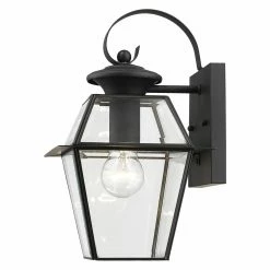 Deals ⌛ Livex Lighting 7 - 12 In. Livex Westover 2181-04 Wall Lantern - 12.5H In. Black 👍 -Trans Globe Shop detail3LXL227