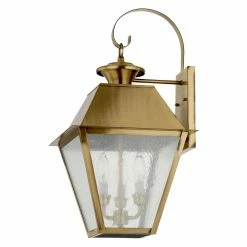 Flash Sale ✔️ 19 - 24 In. Livex Lighting Mansfield 2168 Outdoor Wall Lantern 😀 -Trans Globe Shop detail3LXL3073