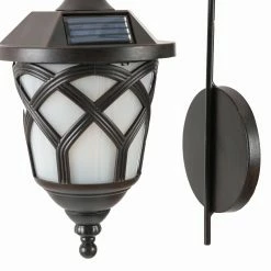 Budget 😀 7 - 12 In. LuxenHome Solar Sconces - Set Of 2 🤩 -Trans Globe Shop detail3WINH063