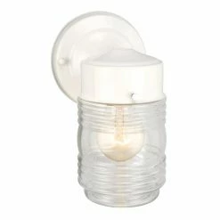 Discount 🥰 7 - 12 In. Design House Jelly Jar Indoor/Outdoor Wall Light 👍 -Trans Globe Shop detail5DHIC773