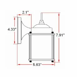 Flash Sale 🔥 7 - 12 In. Design House Coach Indoor/Outdoor Wall Light 🎁 -Trans Globe Shop detail6DHIC767