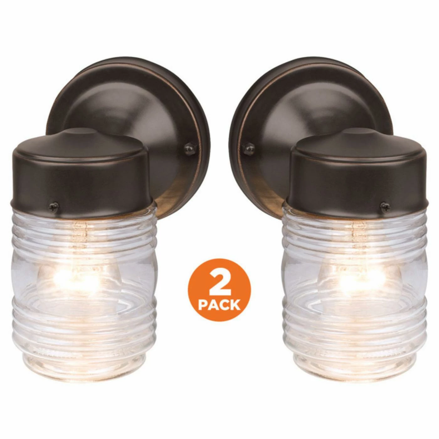 Best Pirce 🤩 7 - 12 In. Design House Jelly Jar 587311 Outdoor Wall Light - Set Of 2 🤩 5 Best Pirce 🤩 7 - 12 In. Design House Jelly Jar 587311 Outdoor Wall Light - Set Of 2 🤩 - Image 3