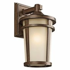 Top 10 🔥 13 - 18 In. Kichler Atwood 490 Outdoor Wall Lantern - Brown Stone 😀 -Trans Globe Shop detailKIC2887