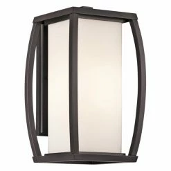 Flash Sale 👏 13 - 18 In. Kichler Bowen 4933 Outdoor Wall Lantern - Architectural Bronze ⌛ -Trans Globe Shop detailKIC2923