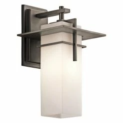 Budget 💯 13 - 18 In. Kichler Caterham 4964 Outdoor Wall Lantern - Olde Bronze 🥰 -Trans Globe Shop detailKIC2936