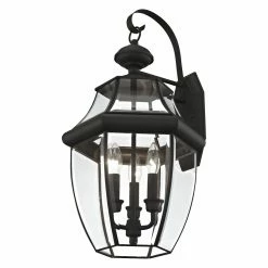 Top 10 👍 Livex Lighting 19 - 24 In. Livex Monterey 2351-04 Outdoor Wall Lantern - 22.5H In. Black ⌛ -Trans Globe Shop detailLXL007