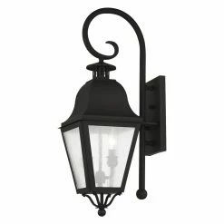 Coupon 😀 Livex Lighting 25 - 30 In. Livex Amwell 2551-04 Outdoor Wall Lantern - 26H In. Black ✔️ -Trans Globe Shop detailLXL088