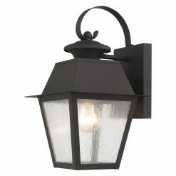 Discount ✨ Livex Lighting 7 - 12 In. Livex Mansfield 2162-07 1-Light Outdoor Wall Lantern In Bronze 🎁 -Trans Globe Shop detailLXL1448