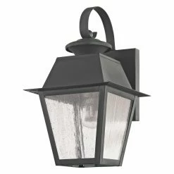 Budget 🎁 Livex Lighting 7 - 12 In. Livex Mansfield 2162-61 1-Light Outdoor Wall Lantern In Charcoal 🌟 11 Budget 🎁 Livex Lighting 7 - 12 In. Livex Mansfield 2162-61 1-Light Outdoor Wall Lantern In Charcoal 🌟 -Trans Globe Shop detailLXL1449