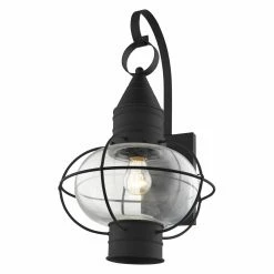New 🌟 Livex Lighting 19 - 24 In. Livex Newburyport 26904 Outdoor Wall Lantern ⭐ -Trans Globe Shop detailLXL3017