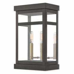 New ❤️ 13 - 18 In. Livex Lighting Hopewell 20705 2 Light Outdoor Wall Lantern 👏 -Trans Globe Shop detailLXL3265