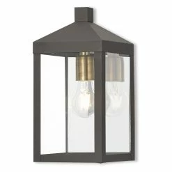 Outlet ✔️ 7 - 12 In. Livex Lighting Nyack 20582 1 Light Outdoor Wall Lantern 😀 -Trans Globe Shop detailLXL3268