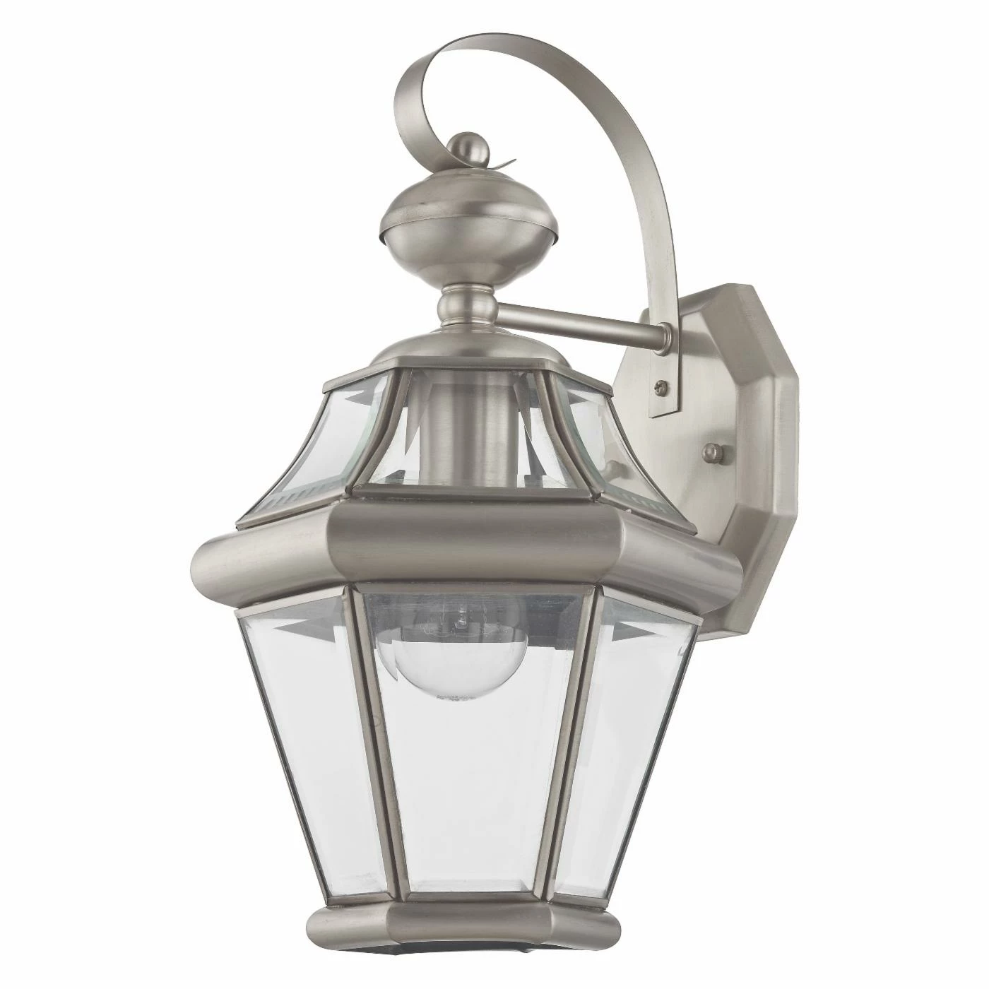 Hot Sale ๐ฅ Livex Lighting 13 - 18 In. Livex Georgetown 2161-91 Outdoor Wall Lantern - 15H In. Brushed Nickel ๐คฉ 4 Hot Sale ๐ฅ Livex Lighting 13 - 18 In. Livex Georgetown 2161-91 Outdoor Wall Lantern - 15H In. Brushed Nickel ๐คฉ - Image 2