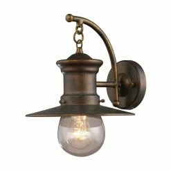 Cheapest 🛒 7 - 12 In. ELK Lighting Maritime 42006/1 1-Light Outdoor Wall Sconce ⌛