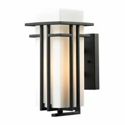 Cheap 🤩 13 - 18 In. ELK Lighting Croftwell 4508 1-Light Outdoor Wall Sconce ❤️