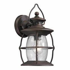 Budget 🤩 13 - 18 In. ELK Lighting Village Lantern 4704 1-Light Outdoor Wall Sconce 😉