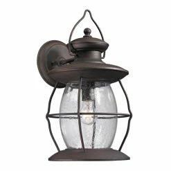 Promo 😉 13 - 18 In. ELK Lighting Village Lantern 47044/1 1-Light Outdoor Wall Sconce 🎁