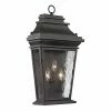 Hot Sale 😉 19 - 24 In. ELK Lighting Forged Provincial 47053/3 3-Light Outdoor Wall Sconce 😍 -Trans Globe Shop masterELI3205