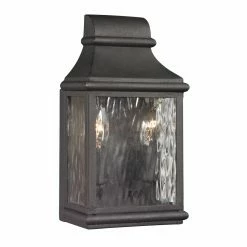 Deals 😀 7 - 12 In. ELK Lighting Forged Jefferson 47070/2 2-Light Outdoor Wall Sconce 🎉