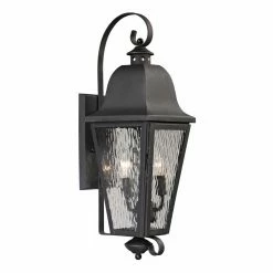 Best reviews of 😍 19 - 24 In. ELK Lighting Forged Brookridge 47101/2 2-Light Outdoor Wall Sconce 🎁