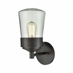 Coupon 🥰 13 - 18 In. ELK Lighting Mullen Gate 45117/1 1 Light Outdoor Wall Sconce 🔥