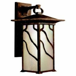 Budget 🔥 13 - 18 In. Kichler Morris Outdoor Wall Lantern - 15H In. Distressed Copper ⭐