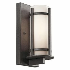 Discount 🧨 7 - 12 In. Kichler Camden 49119AVI Outdoor Wall Lantern - 5 In. - Anvil Iron ✔️