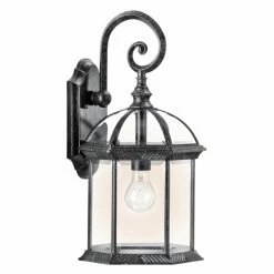 Hot Sale ⭐ 13 - 18 In. Kichler Barrie 49186 Outdoor Wall Lantern - 9.625 In. 👍