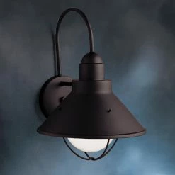 Buy 👏 13 - 18 In. Kichler Seaside 9023 Outdoor Wall Lantern - 10.25 In. 🤩