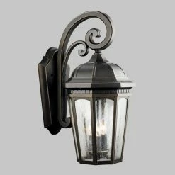 Wholesale 😀 25 - 30 In. Kichler Courtyard 903 3 Light Outdoor Wall Lantern 🔔