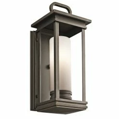 Best Pirce ⌛ 13 - 18 In. Kichler South Hope 1 Light Outdoor Wall Sconce - 17.75H In. Rubbed Bronze 😉