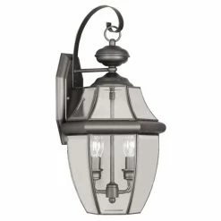 Budget ⌛ Livex Lighting 19 - 24 In. Livex Monterey 2251-04 Outdoor Wall Lantern - 20.25H In. Black ✨