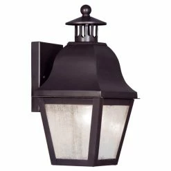 Best reviews of 🎉 Livex Lighting 13 - 18 In. Livex Amwell 2550-07 Outdoor Wall Lantern - 14H In. Bronze ⌛