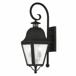 Trans Globe Shop 10 Coupon 😀 Livex Lighting 25 - 30 In. Livex Amwell 2551-04 Outdoor Wall Lantern - 26H In. Black ✔️