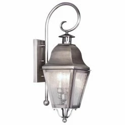 Top 10 ✔️ Livex Lighting 25 - 30 In. Livex Amwell 2551-29 Outdoor Wall Lantern - 26H In. Vintage Pewter 🛒