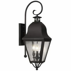 Deals 🧨 Livex Lighting 31 - 36 In. Livex Amwell 2555-04 Outdoor Wall Lantern - Black ⭐