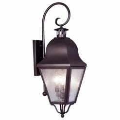 Best Pirce 🎁 Livex Lighting 31 - 36 In. Livex Amwell 2555-07 Outdoor Wall Lantern - Bronze ⌛