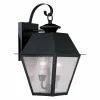 Hot Sale ⭐ Livex Lighting 13 - 18 In. Livex Mansfield 2165-04 2-Light Outdoor Wall Lantern In Black 🔥 -Trans Globe Shop masterLXL1456