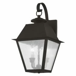 Best reviews of 🔔 Livex Lighting 13 - 18 In. Livex Mansfield 2165-07 2-Light Outdoor Wall Lantern In Bronze ⭐