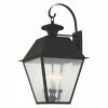 Flash Sale 👏 Livex Lighting 25 - 30 In. Livex Mansfield 2172-04 4-Light Outdoor Wall Lantern In Black 🌟 -Trans Globe Shop masterLXL1474