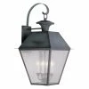 New 👍 Livex Lighting Armed Sconces Livex Mansfield 2172-61 4-Light Outdoor Wall Lantern In Charcoal ✔️ -Trans Globe Shop masterLXL1476