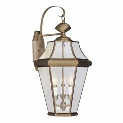 Cheap 👏 Livex Lighting 19 - 24 In. Livex Georgetown 2361-01 Outdoor Wall Lantern ⌛